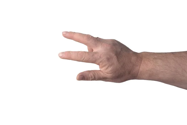 Right Back Hand Man Trying Reach Grab Something Fling Touch — Stock Photo, Image