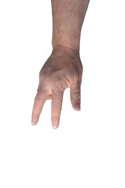 Right Back Hand Man Trying Reach Grab Something Fling Touch — Stock Photo, Image