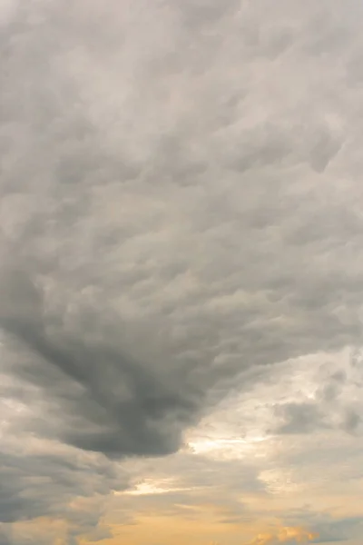 Gray Cumulus Clouds Unusual Shape Heavy Rain — Stock Photo, Image