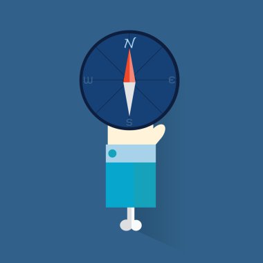 Pusula, vektör, illüstrasyon.