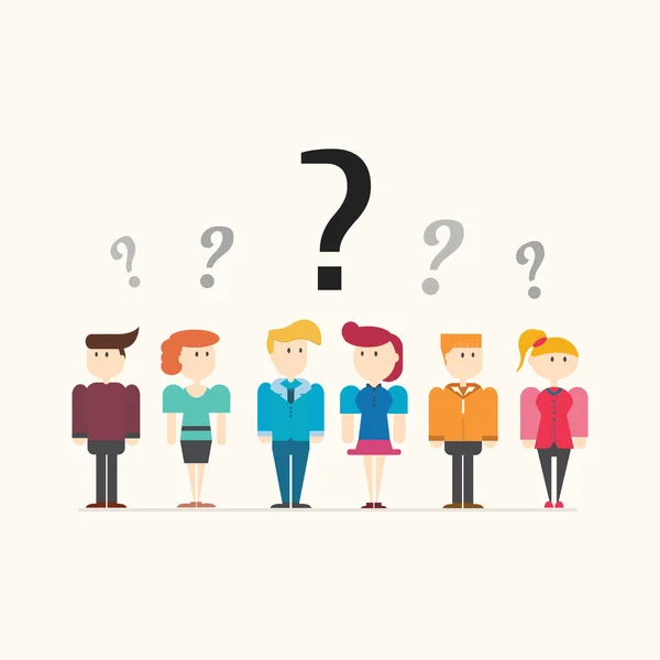 Soru işareti olan insanlar