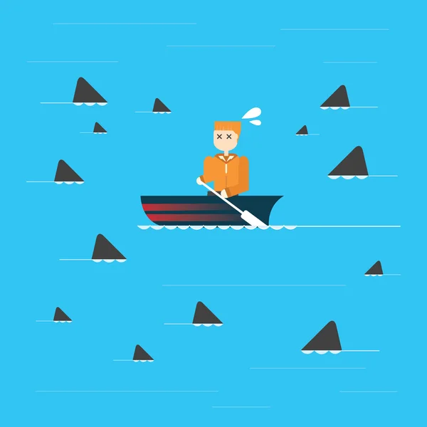 risk, vektör, vektör, illüstrasyon iş adamı.