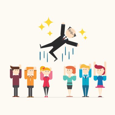 aşk benim patron, vektör, illüstrasyon.