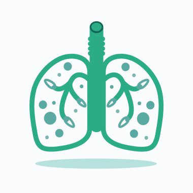 Sağlıklı lungs.vector,illustration.