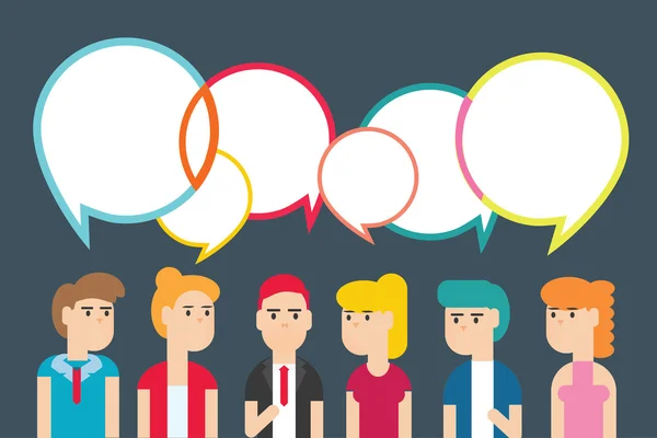 Sosyal ağ ve ekip çalışması kavramı, Infographic, vektör çizim.