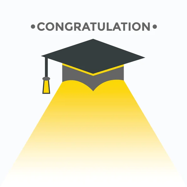 Congratulations Hat,Education. — Stock Vector