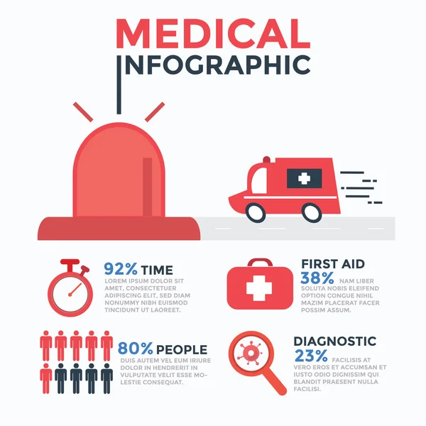 Infographie médicale, vecteur . — Image vectorielle