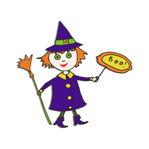 Halloween witch — Stock Vector