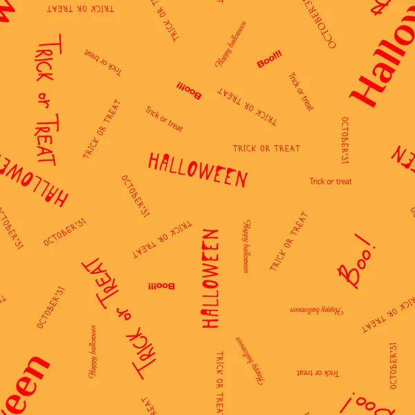 ハロウィーンの単語とアイコンの背景のベクトル — ストックベクタ