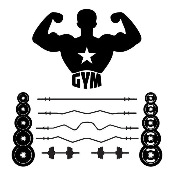 Fitness gym icons — Stock Vector