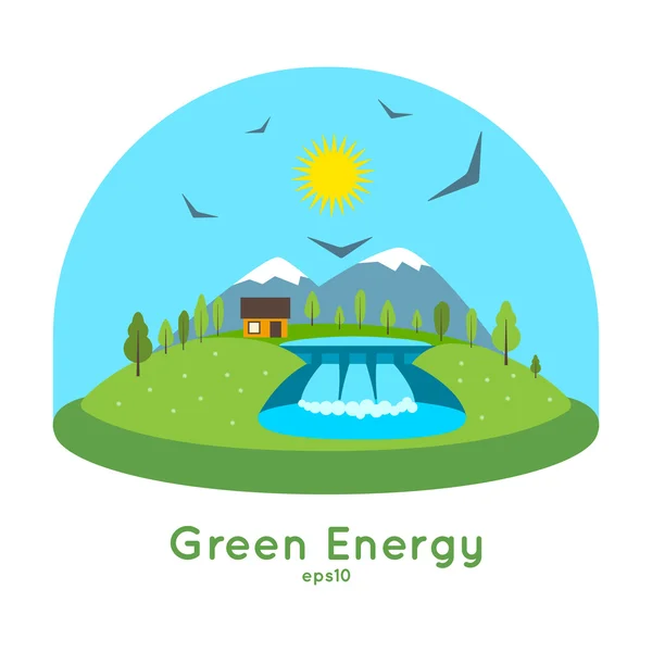 Düz vektör kavramı tasarlamak temiz enerji.