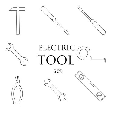 Vektör çizim araçları. düz tasarım