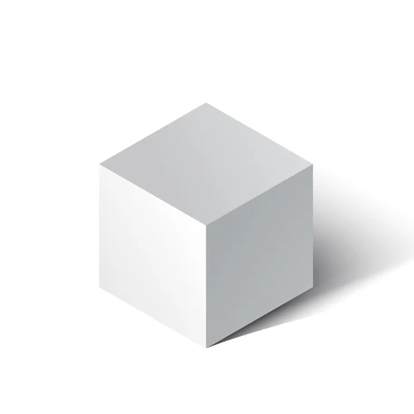 Vector illustration of a cube on  white background. — 图库矢量图片