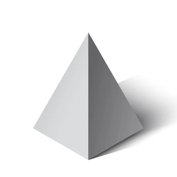 Illustration vectorielle d'une pyramide sur fond blanc . — Image vectorielle