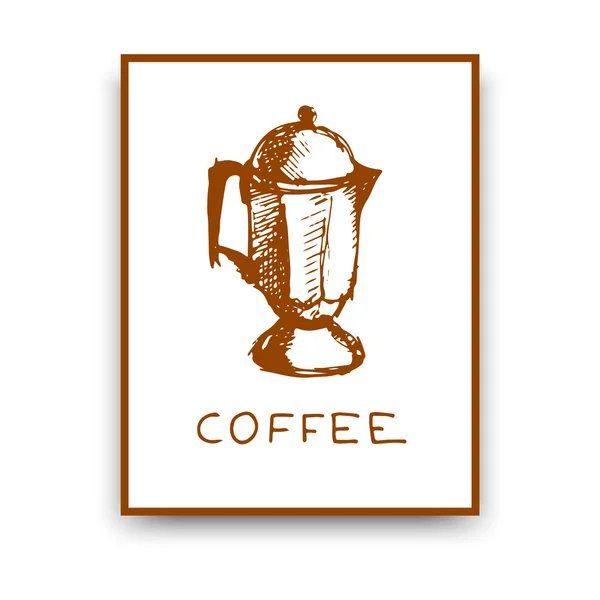 Afișul cafelei — Vector de stoc
