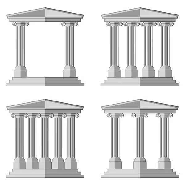 Antico Arco con colonne. Illustrazione vettoriale piatto — Vettoriale Stock