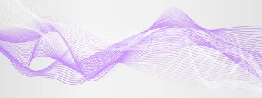 Mor dalgalı çizgilerle soyut sessiz arkaplan.