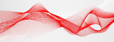 Kırmızı dalgalı çizgilerle soyut sessiz arkaplan. Vektör illüstrasyonu.