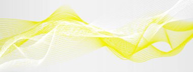 Parlak sarı dalgalı çizgileri olan soyut, sessiz bir arkaplan. İlüzyon.