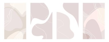 Soyut arkaplan. Bir takım örtüler. Gri, bej, ten rengi, açık gri, beyaz. Düzgün çizgiler. Belirsiz noktalar. Vektör çizimi. Eps 10.