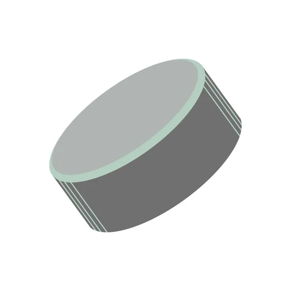 Rondelle Hockey Isolée Illustration Vectorielle Colorée Isolée Sur Fond Blanc — Image vectorielle