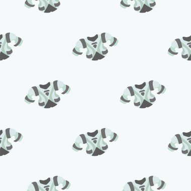 Hokey kusursuz desen. Hokey oyuncuları için omuzlar. Spor malzemeleri. Açık mavi-gri arka plan. Kumaş, duvar kağıdı, ambalaj, baskı, tasarım ve afiş üzerine baskı için vektör illüstrasyonu. Bölüm 10.