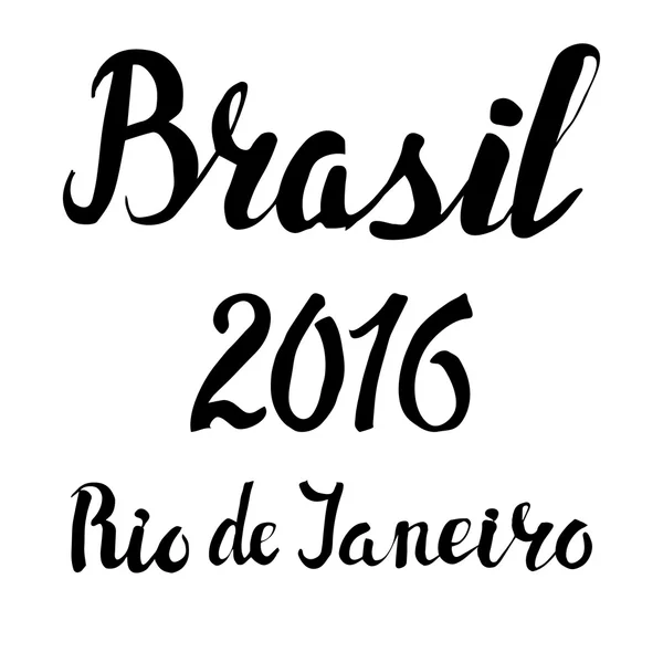 Brasil 2016 lettering — Fotografia de Stock
