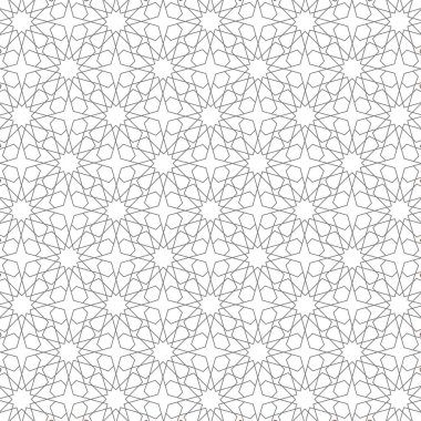 Süslü desen. Vektör soyut arkaplan. Arap İslami motifi, Geometrik süs. Vektör Müslüman, geleneksel mozaik gerileme.