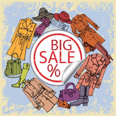 Moda kıyafetleri belirleyin. Sonbahar, kış, Bahar işgal kadın