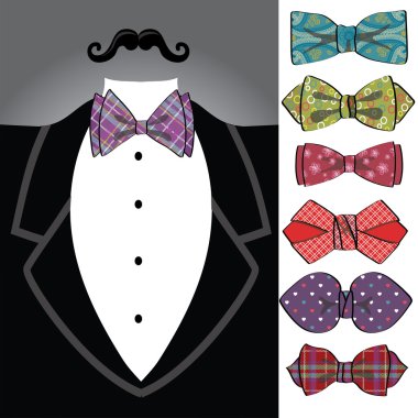  tuxedo with ornamental bow tie set
