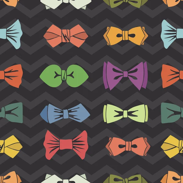 Arco gravata sem costura padrão.Zigzag fundo — Fotografia de Stock