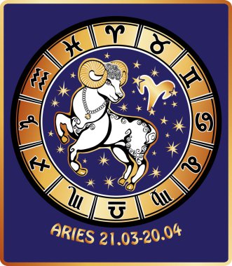 Koç zodyak sign.vintage falı kart