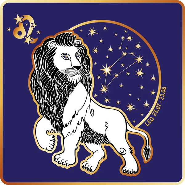 Horóscopo. Signo do zodíaco de Leão — Fotografia de Stock