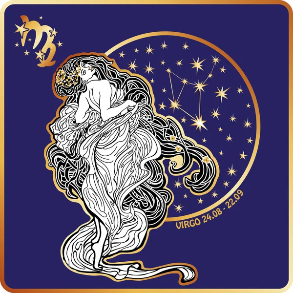 Horoscope.Virgo znak zodiaku — Zdjęcie stockowe