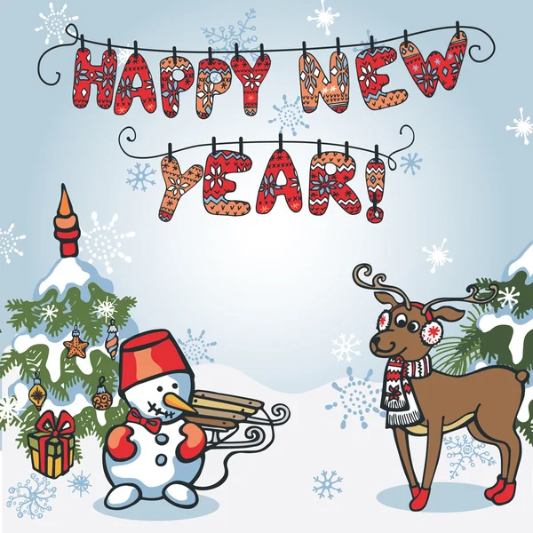 New year greeting card — Stock Photo, Image