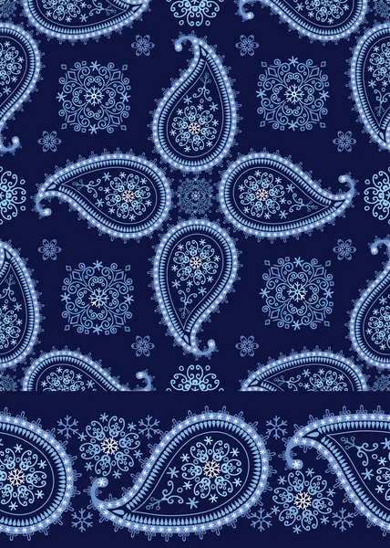 Winter Paisley seamless  pattern — Stockfoto