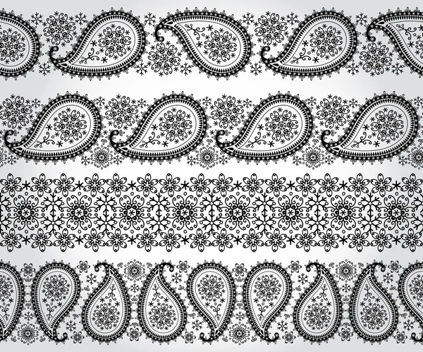 Paisley seamless border — Stock Photo, Image