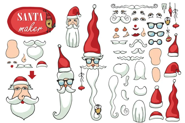 Santa Claus face maker — Stock Photo, Image