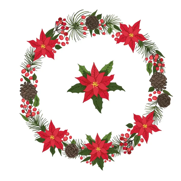 Merry Christmas and New Year Wreaths — Stock Photo, Image