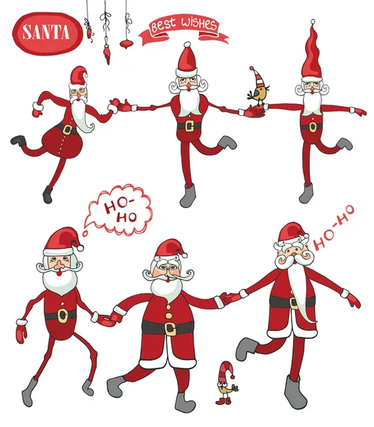 Dancing Claus set — Stock Photo, Image