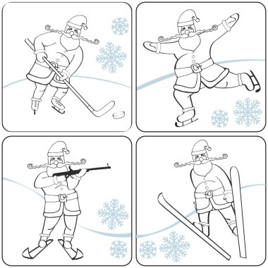 Kış spor oynamak Santa