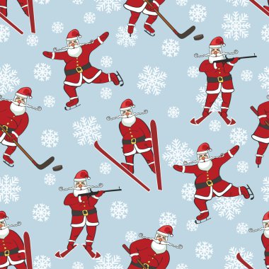 Kış spor oynamak Santa
