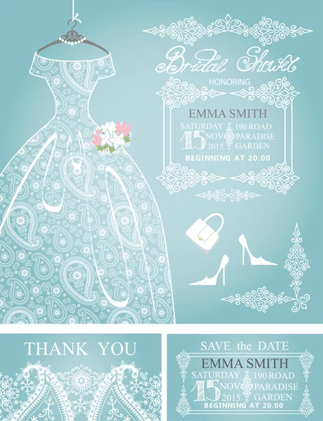 Bridal shower invitation set — Stock Photo, Image