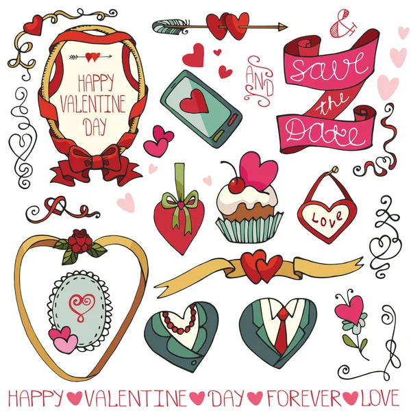 Valentine day elements collection — Stock Photo, Image