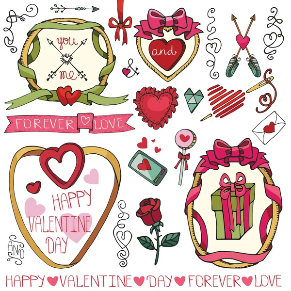 Valentine dzień elementy kolekcji — Zdjęcie stockowe