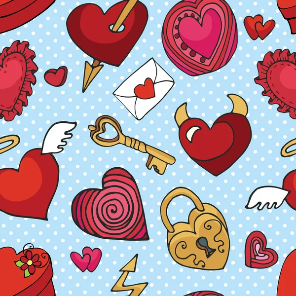 Valentine's day with hearts — Stock Photo, Image