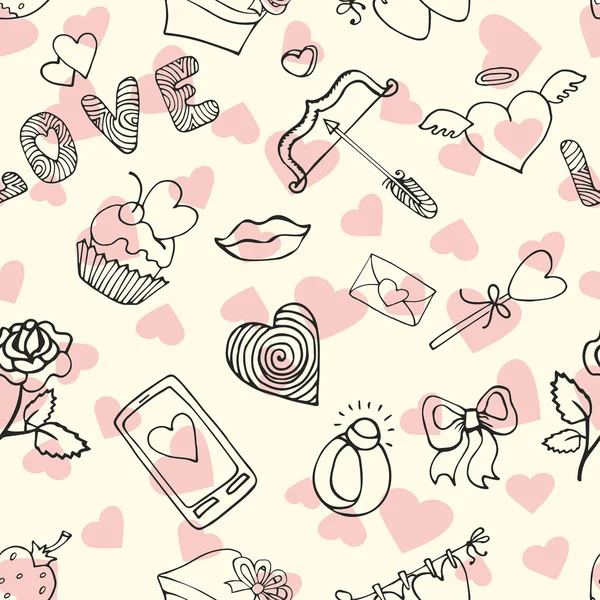 Valentine day seamless pattern — Stock Photo, Image