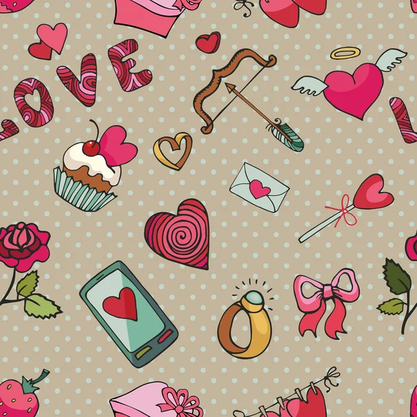 Valentine day seamless pattern — Stock Photo, Image