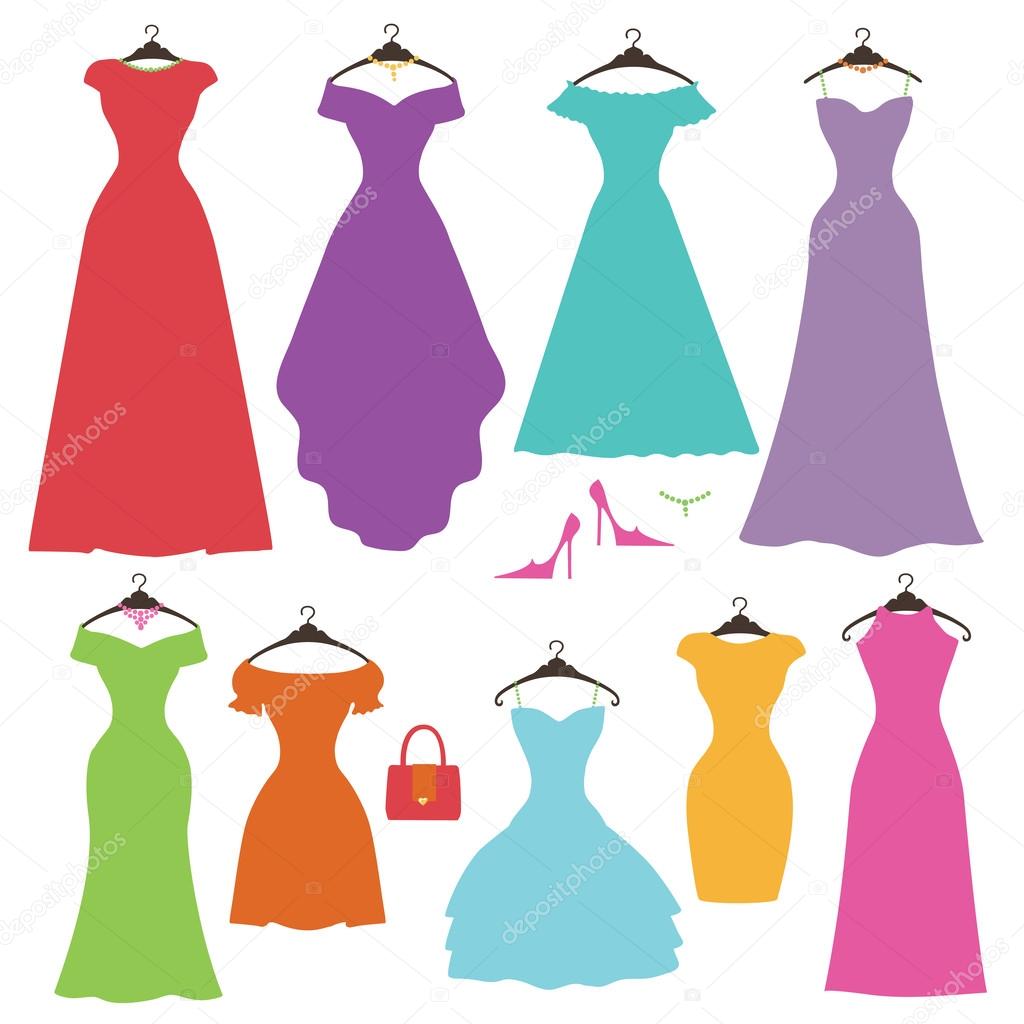 Colorful women's dresses