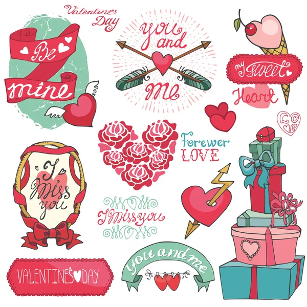 Valentines day set. — Stock Photo, Image